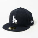 ニューエラ NEW ERA NEWERA キャップ 帽子 59FIFTY フラットバイザー 5950 メンズ レディース メジャーリーグ MLB チーム 刺繍ロゴ NEWERA 59FIFTTY MLB CAP (LAネイビー)