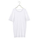 アクアスキュータム Aquascutum AQ半袖丸首シャツ/柔らか綿 (ホワイト)