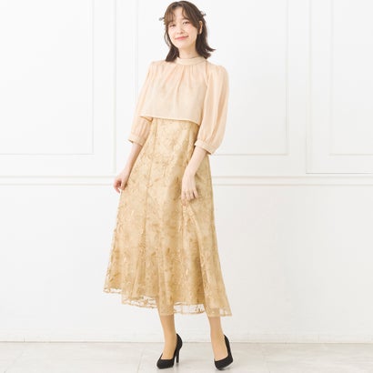 フォルムフォルマ form forma 【formformaオリジナル】刺繍レース ワンピースドレス （イエロー）