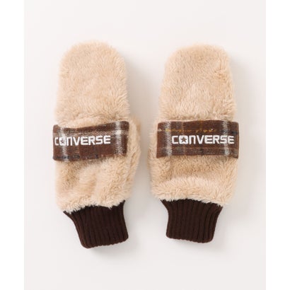 コンバース CONVERSE CONVERSE boa gloves with plaid fleece band (オフホワイト)