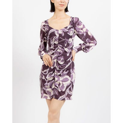 ガウディ GAUDI フラワージョーゼットシャーリングワンピース （MULTI）