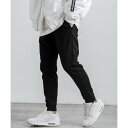 ロッキーモンロー Rocky Monroe ジョガーパンツ 暖パン 裏起毛 裏フリース 蓄熱 イージー メンズ レディース スリム テーパード ストレッチ 無地 美脚 伸縮性 冬 防寒 ボア 13825 (ブラック)