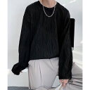 ミニミニストア miniministore クルーネック トップス 長袖 Tシャツ (ブラック)