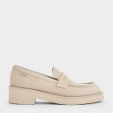 チャンキーソール ペニーローファー(Beige)