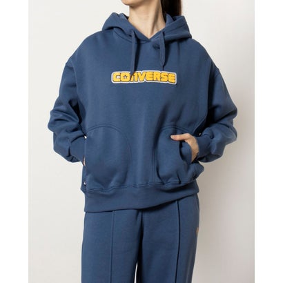 コンバース CONVERSE レディース スウェットパーカー シェニール スウェット フーディー_ 45200052 （DEEP BLUE）