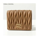 ミュウミュウ Miu Miu MIUMIU 二つ折り財布 5MV204 2FPP MATELASSE レザー (F098L/ブラウン)