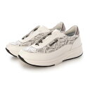 bussola ブソラ ソフトカウレザー ダブルフィッティング スニーカー (white python)