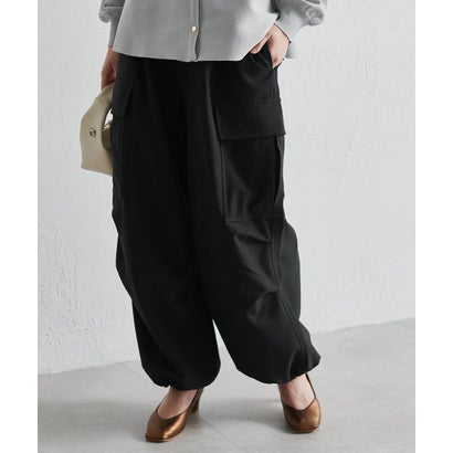 ラナン RANAN ウール調ツイルカーゴパンツ （チャコール）