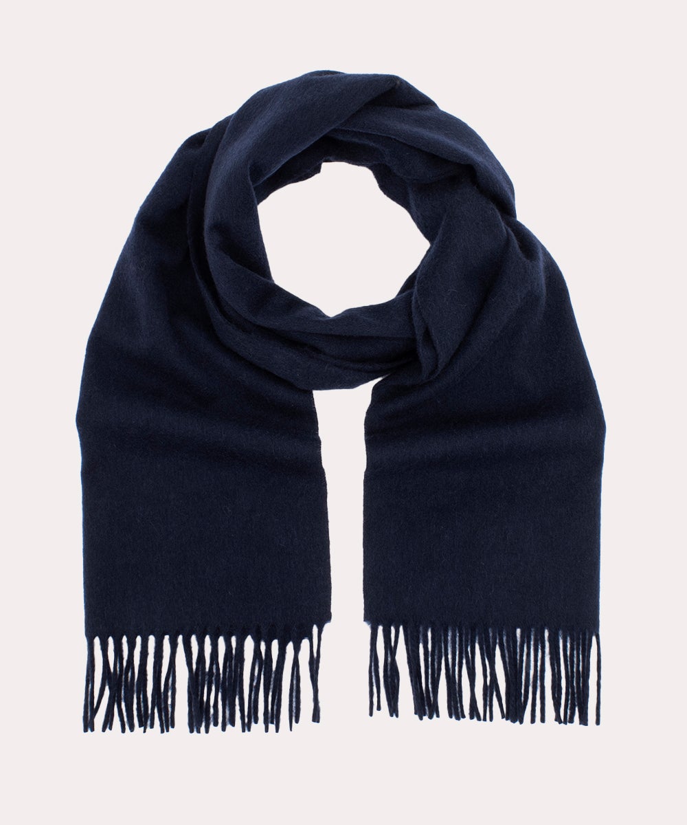 ダーバン D'URBAN カシミヤプレーンマフラー （ネイビー）