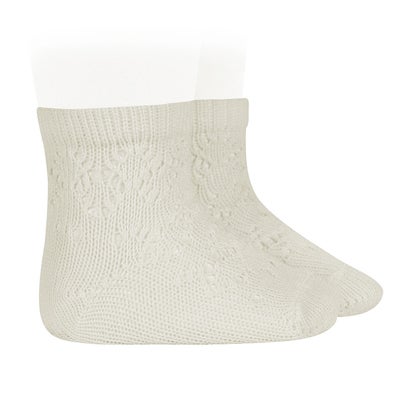 靴下 子供 6ヶ月〜3歳 パール ジオメトリック オープンワーク ショートソックス 卒業式 入学式 入園式