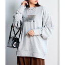 メゾンブリーズ MAISON BREEZE 【MAISON BREEZE】裏毛オーバーサイズ箔プリントプルオーバースウェット DTK (グレー)