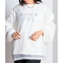 メゾンブリーズ MAISON BREEZE 【MAISON BREEZE】裏毛ロゴデザインプルオーバースウェット DTK (ホワイト)