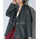 MAISON BREEZE reveur ヘザーエステルツイル テーラードジャケット ダッドジャケット オーバーサイズ アウター DTK (チャコールグレー)