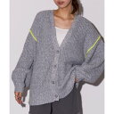 メゾンブリーズレヴール MAISON BREEZE reveur ミックス アルパカタッチ Vネック ニット カーディガン ざっくり DTK (グレー)