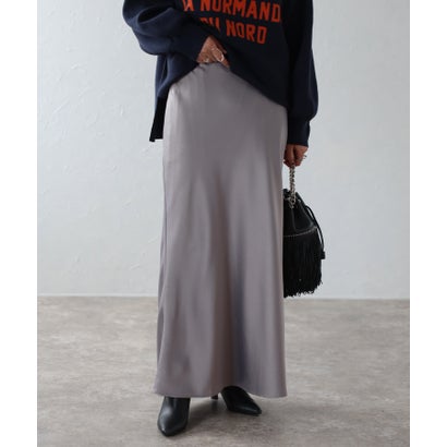 ボンジュールサガン BONJOUR SAGAN サテンマキシスカート (GRAY) ボンジュールサガン BONJOUR SAGAN サテンマキシスカート (GRAY)