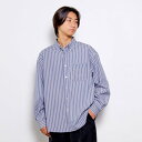 グラソス GLAZOS ストライプシャツ (ブルー)