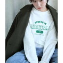 アイモハ aimoha aimoha -select-/カレッジロゴ長袖Tシャツ (ホワイト)