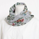 カンカン KANKAN 花&鳥柄スヌード (グレー)