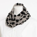 カンカン KANKAN ドット柄スヌード (グレー)