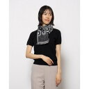 カンカン KANKAN 中ドット柄ジャガードショール (ブラック)