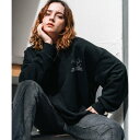 ロッキーモンロー Rocky Monroe スウェット トレーナー 裏起毛 メンズ レディース ラインストーン ロゴ ワンポイント プルオーバー オーバーサイズ...
