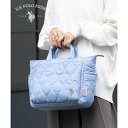 ユーエスポロアッスン U.S. POLO ASSN. キルティング トートバッグ マチあり ミニトート ランチバッグ ハンドバッグ USPA-2681 (ブルー...