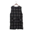 コケットコレクション COKETT COLLECTION 裏リングシャギー格子コート (クロ)