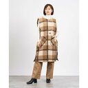 コケットコレクション COKETT COLLECTION 裏リングシャギー格子コート (ベージュ)