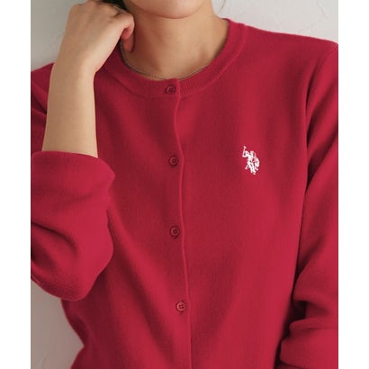 マーベラス バイ ピエロ marvelous by Pierrot 【U.S.POLO ASSN.】ニットカーディガン (レッド×アイボリー)