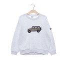 プティマイン petit main 車アップリケトレーナー (シロモク)