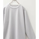 マックハウス Mac-House 時短コーデ ヘリンボーン長袖Tシャツ (ライトグレー)(4)