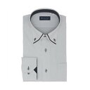 トーキョーシャツ TOKYO SHIRTS 【ストレッチ】 ボタンダウン 長袖 形態安定 ニットシャツ (グレー)