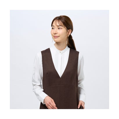 トーキョーシャツ TOKYO SHIRTS ジャンパースカート ウーリッシュ素材 レディース (ブラウン) トーキョーシャツ TOKYO SHIRTS ジャンパースカート ウーリッシュ素材 レディース (ブラウン)