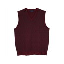 トーキョーシャツ TOKYO SHIRTS 変形ダイヤ柄ニットベスト メンズ (エンジ)