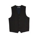 トーキョーシャツ TOKYO SHIRTS 前身布帛ニットジレ 無地バイアス メンズ (ブラウン×ネイビー)