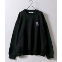 シトリー SITRY SITRY 別注 オーバーサイズ ガール ワンポイント刺繍 裏起毛 スウェット トレーナー (ブラック系その他)