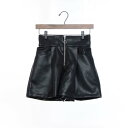 ラブトキシック Lovetoxic 【LTXC】レザー風ZIPショートパンツ (クロ)