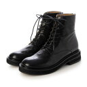 キスコ KISCO シワレザーレースアップブーツ (BLK)