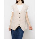 エンライトメント ENLIGHTENMENT FAKE SUEDE VEST (アイボリー)