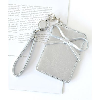 アルトローズ ALTROSE リボン IC 定期 リール付き パスケース ルリリ （シルバー）