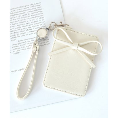 アルトローズ ALTROSE リボン IC 定期 リール付き パスケース ルリリ （アイボリー）