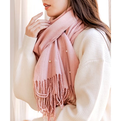 ジュリアブティック JULIA BOUTIQUE アレンジ幅が広い秋冬マストアイテム。パールストール (ピンク)