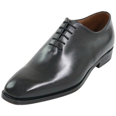 バロニアル BARONIAL レザーソール 360度フルマッケイ製法 ワンピース ホールカット プレーントゥ (ブラック)