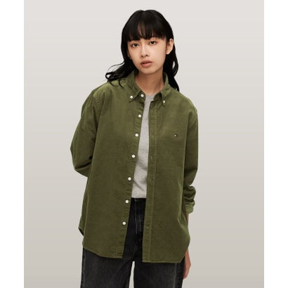 トミー ヒルフィガー TOMMY HILFIGER ソリッドコーデュロイボタンダウンシャツ （カーキ）