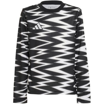 アディダス adidas adidas アディダス サッカー PRACTISE JSY Y / キッズ グラフィック プラクティスジャージー 長袖 KPW47 （BLK/WHT）
