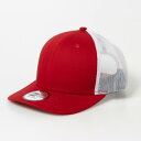 ニューエラ NEW ERA ニューエラ Newera キャップ 帽子 NE207 メッシュキャップ プレーン ベースボールキャップ ユニセックス やや浅め NEWERA SNAPBACK LOW PROFILE TRUCKER (スカーレット×ホワイト)