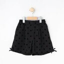 シューラルー キッズ SHOO・LA・RUE/Kids 【プチセレ】フロッキードットショートパンツ (ブラック(019))