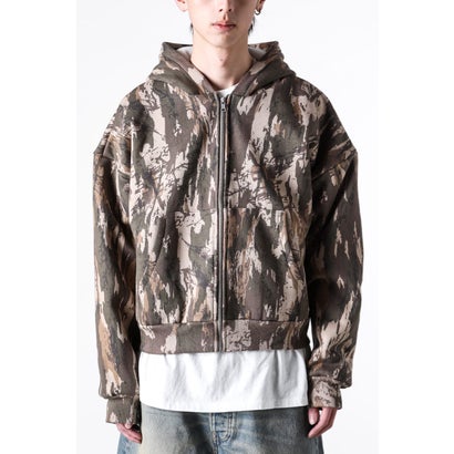 ノーメンテナンス NO MAINTENANCE Still Waffle Lined Zip Hoodie （Olive）