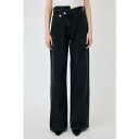 CROSS WAIST WIDE STRAIGHT BLK