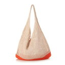アースメイド EARTH MADE E7130 MESH RD/BOTTOM CLR TOTE (アイボリー.レッド)